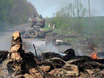 В Славянске обстреляли украинских военных из миномётов