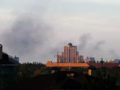 Вчера в  Донецке был сильный пожар, возможно, горел военный склад "ДНР"