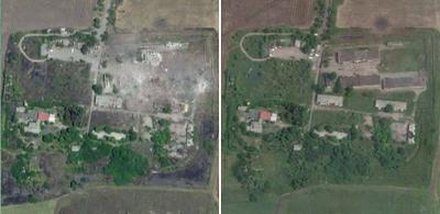 Опубликовано фото уничтоженного склада боеприпасов РФ в Шахтерске