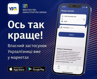 "Укрзализныця" запустила собственное мобильное приложение